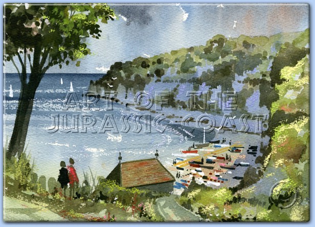 Beer Beach from Jubilee Gardens, Devon